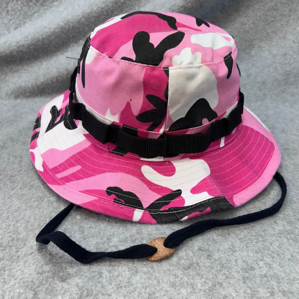 Pink Camouflage Unisex Pink Unbranded Boonie Sun Hat Military Style 7 1/4